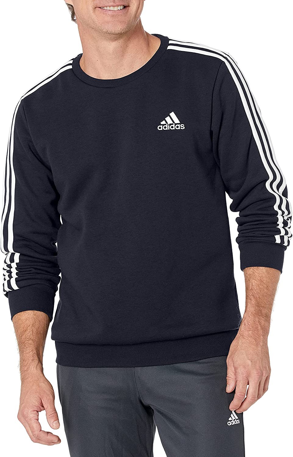 adidas Men's Essentials Fleece 3-Stripes Sweatshirt
