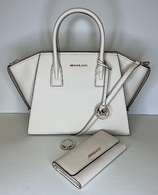 Michael Kors Michael Kors Avril Large Zip Top Satchel Bag with Tri-Fold Wallet Hook