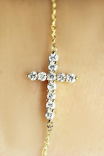 Adjustable Genuine Diamond Bracelet in 14K Yellow or White Gold - Heart, Line, Butterfly or Infinity Designs