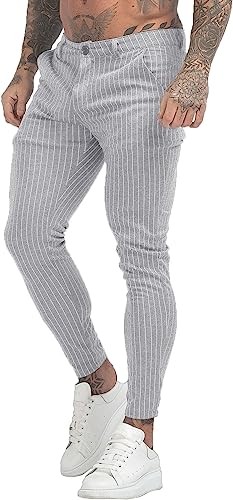 GINGTTO Men's Lounge Pants with Pocket Chinos Men's Slim Fit