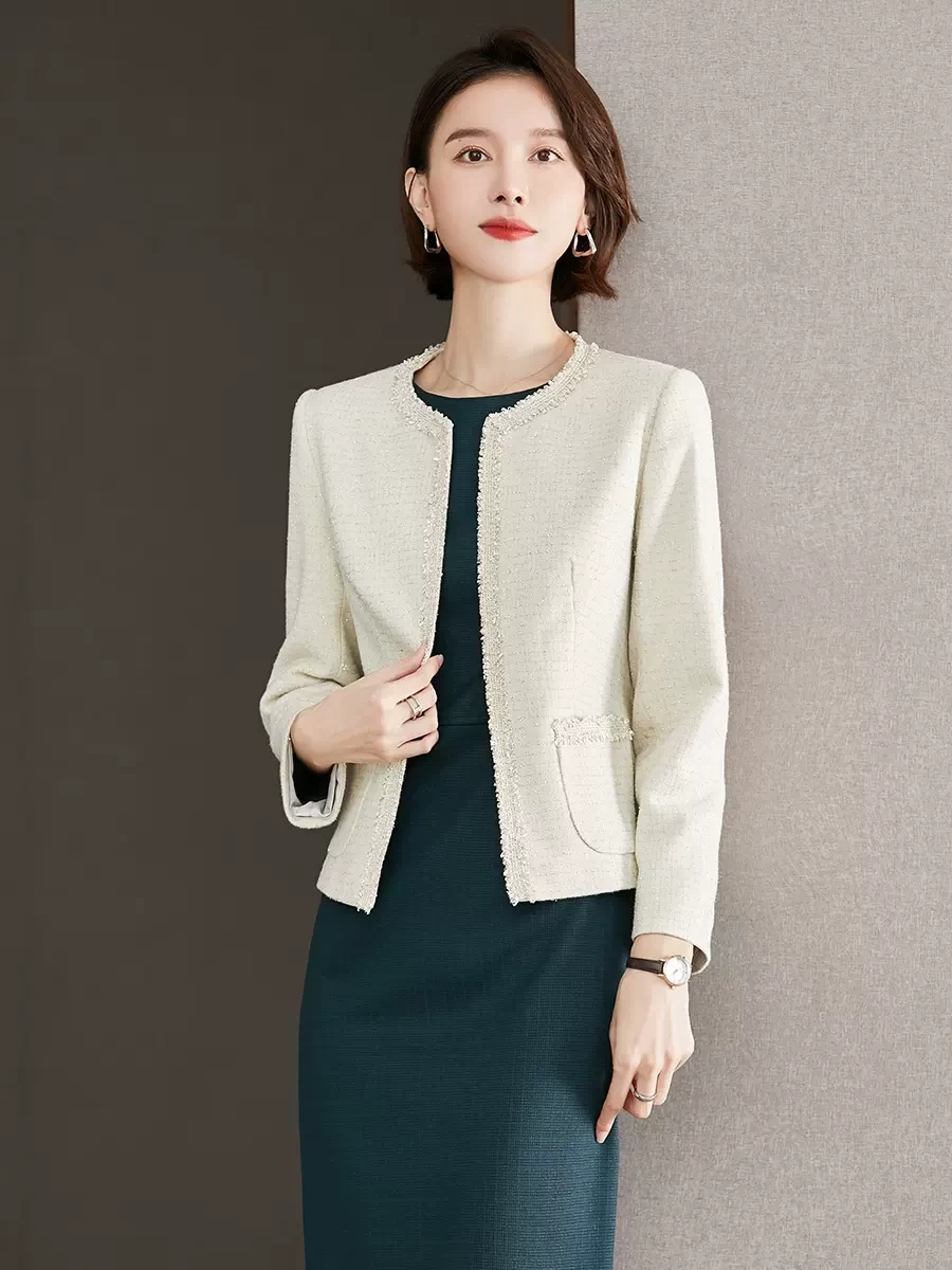 Yi Ran So Me Xiaoxiang wind jacket new women's autumn and winter tweed commuter style cropped top