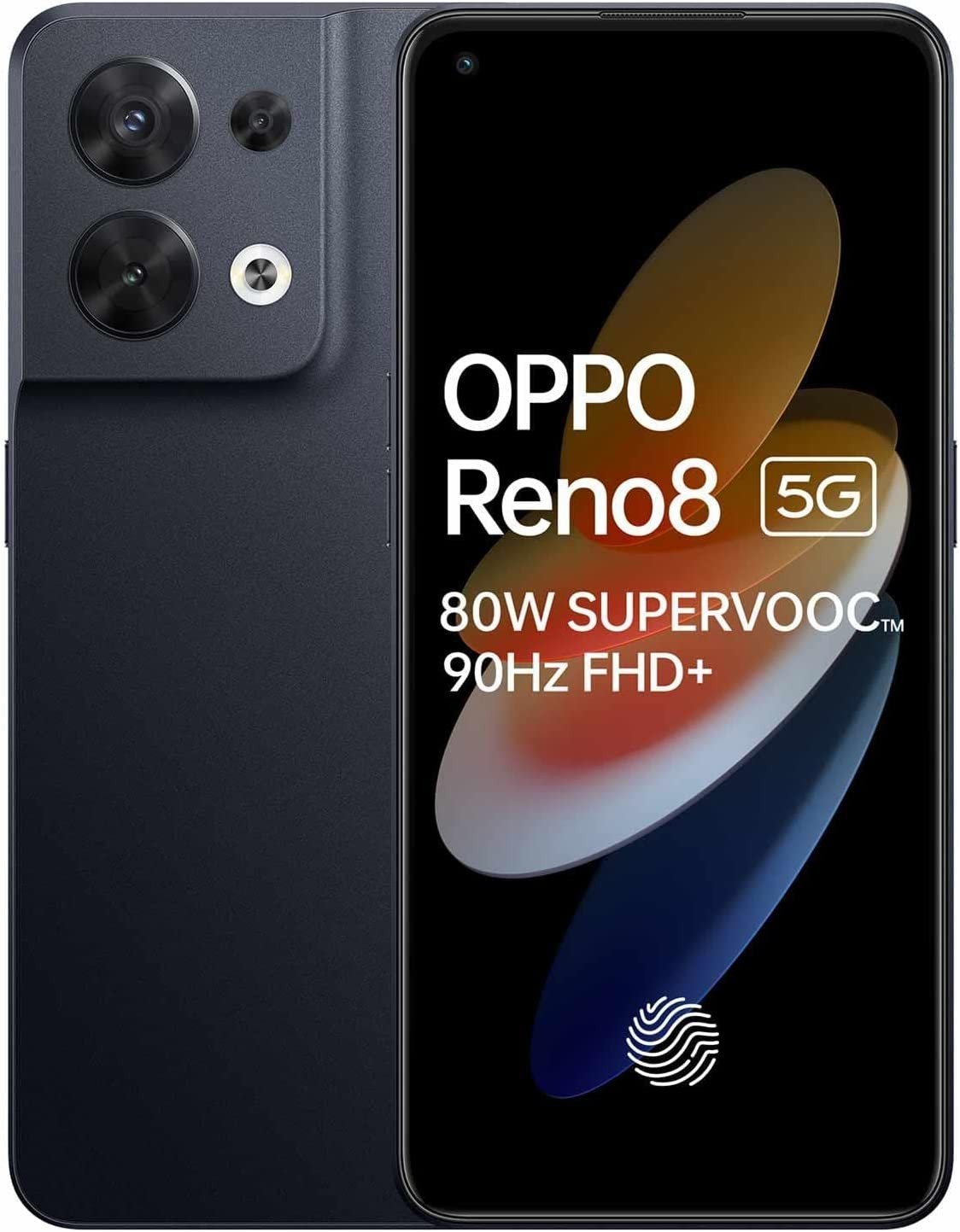 OPPO Reno8 5G Dual 256GB 8GB RAM Factory Unlocked (GSM Only | No CDMA - not Compatible with Verizon/Sprint) - Black