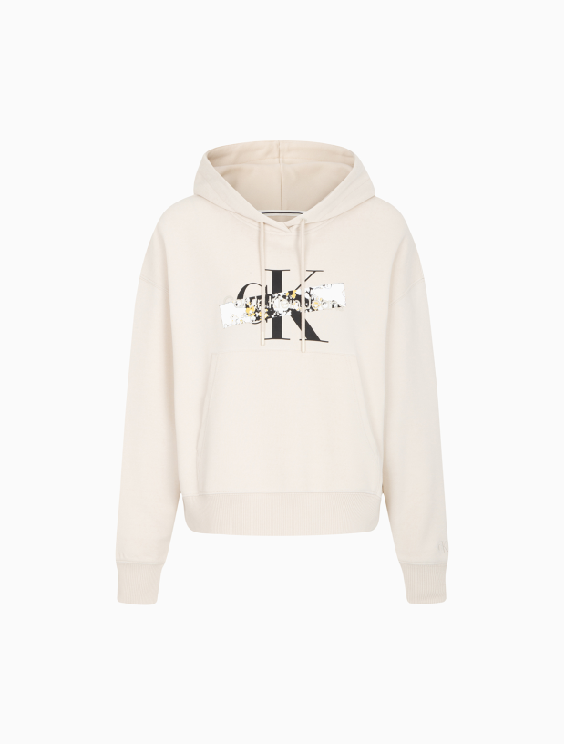 Calvin Klein 22 autumn and winter new ladies fashion overlapping LOGO classic drawstring hooded sweater J220165