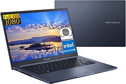 ASUS Vivobook 14 FHD Laptop Newest, Intel 12th Gen 6 Cores i3-1215U Up to 4.4 GHz, 20GB RAM 1TB SSD, Fingerprint,WiFi6, Windows 11, Blue +GM Accessories