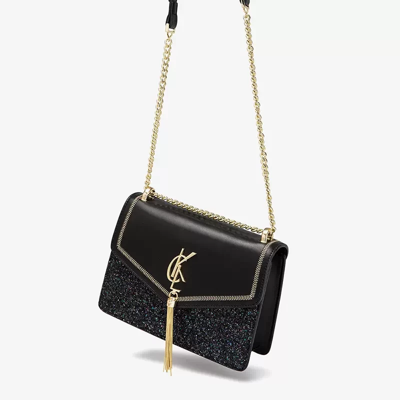 Clever&Ketch women's bag 2022 new fashion chain shoulder Messenger sequin starry ocean tassel bag