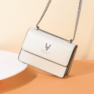 One deer has you bag women's genuine leather cowhide organ bag ladies high-end brand chain Messenger bag shoulder small square bag